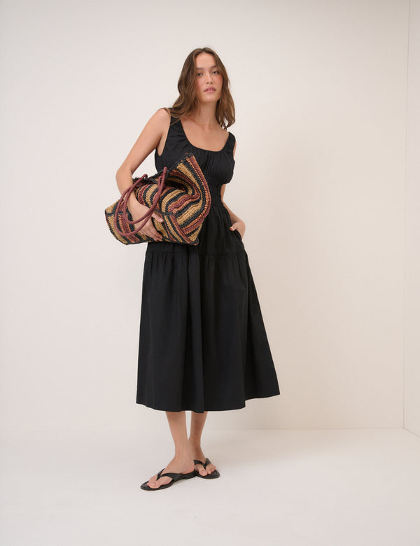 Black Juliette Midi Dress