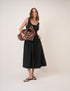 Black Juliette Midi Dress