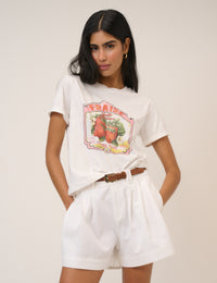 White Fruits Graphic T-Shirt