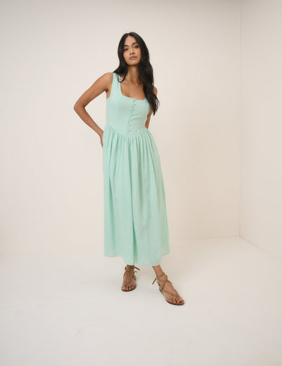 dark green drop waist dress ARRANGE Curve wrap drop waist maxi dress in dark khaki