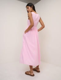 Pink Cora Midi Dress