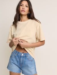Yellow Raw Edge Relaxed T-shirt