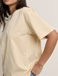 Yellow Raw Edge Relaxed T-shirt