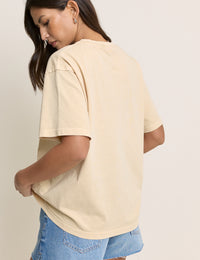 Yellow Raw Edge Relaxed T-shirt