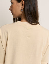 Yellow Raw Edge Relaxed T-shirt