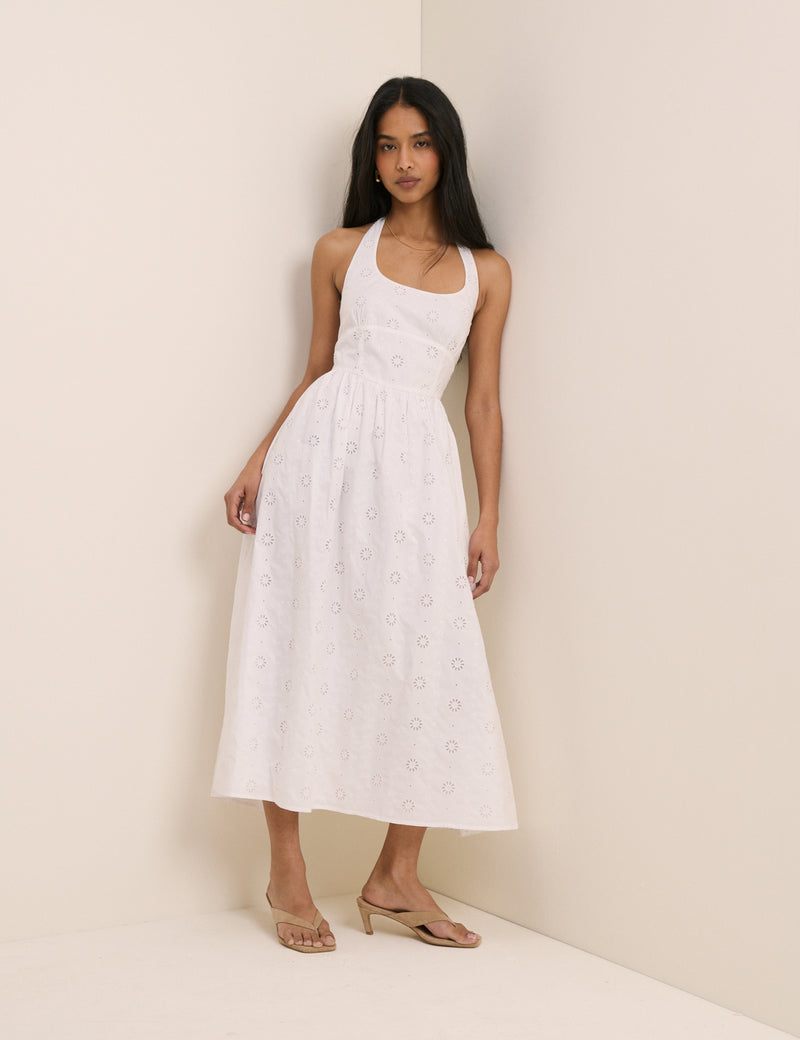 Sleeveless Halterneck Hallie Midi Dress