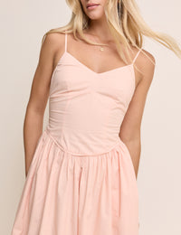 Coral Pink Renley Midi Dress