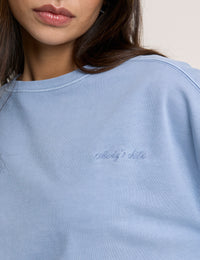 Light Blue Relaxed Fit Sweatshirt