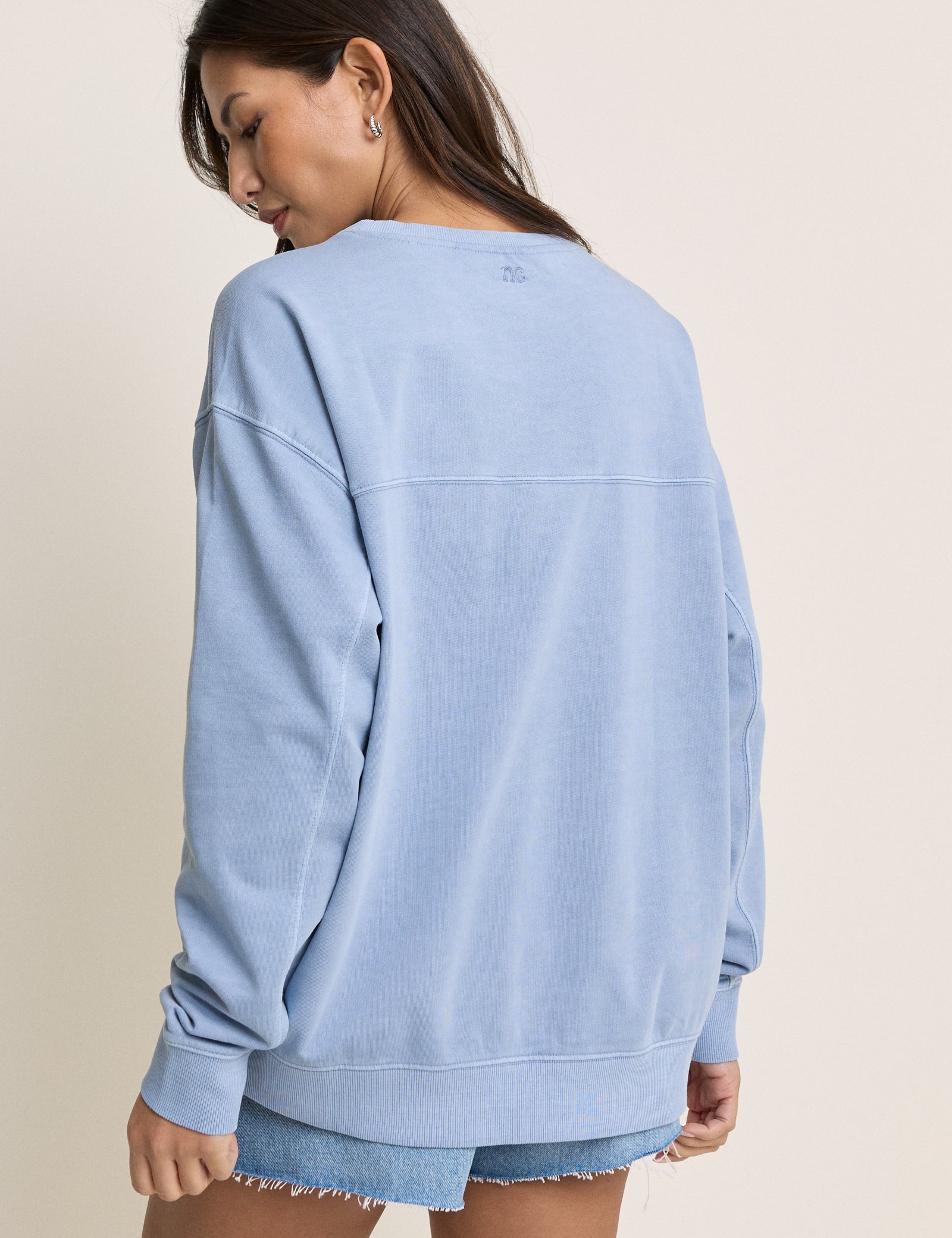 Light Blue Relaxed Fit Sweatshirt