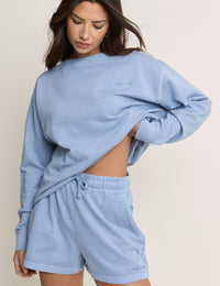 Light Blue Relaxed Fit Sweatshirt