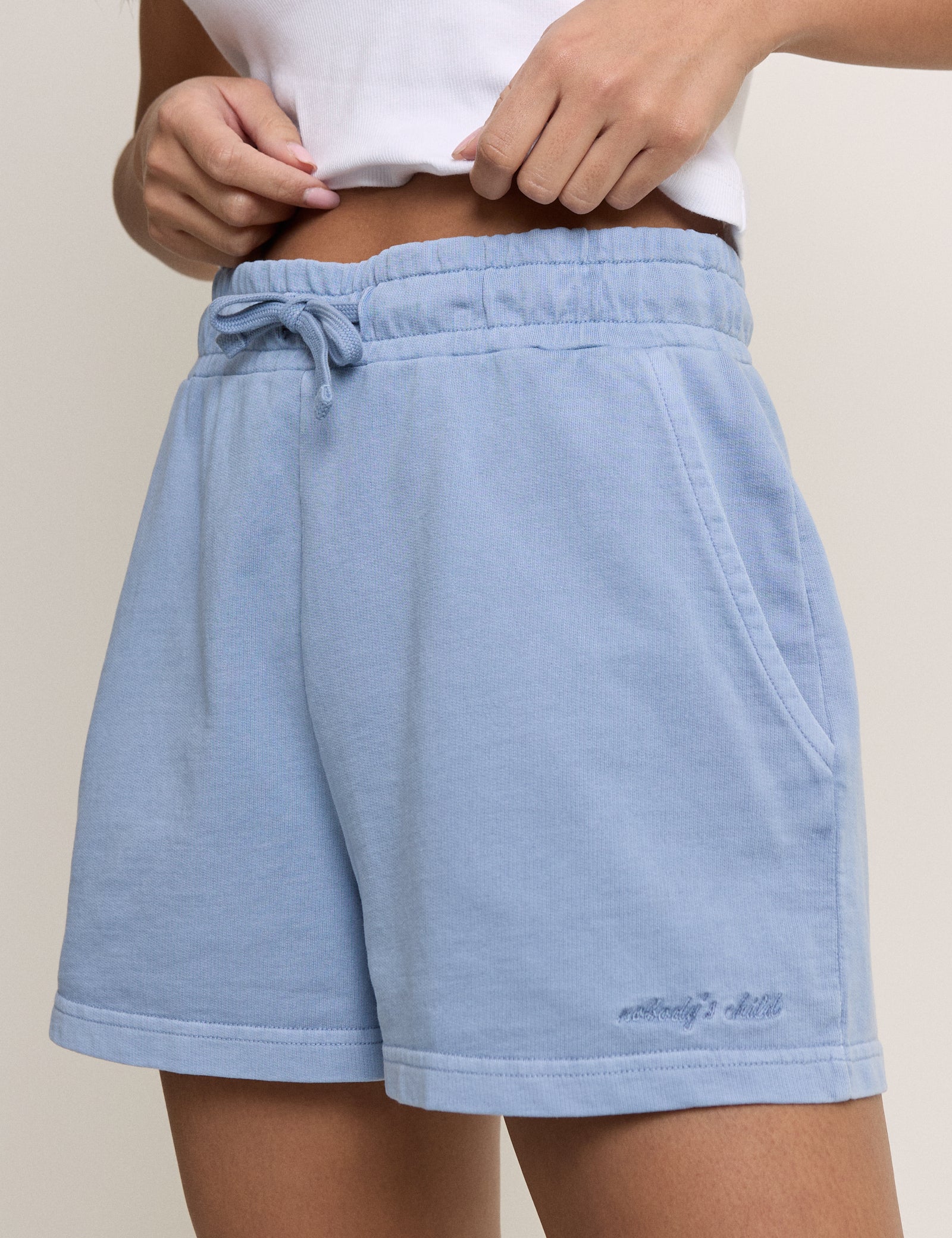 Light Blue Relaxed Fit Sweat Shorts