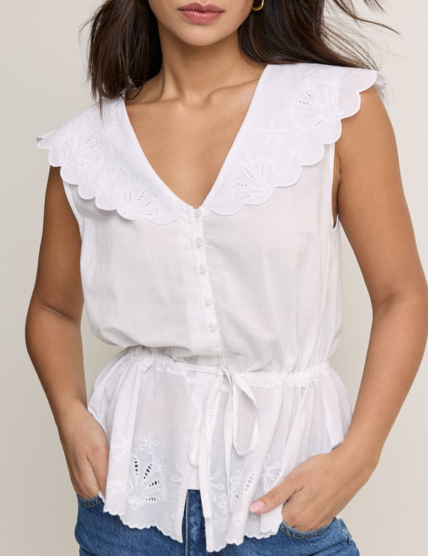 White Frill Simon Top