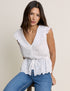 White Frill Broderie Collar Simon Top