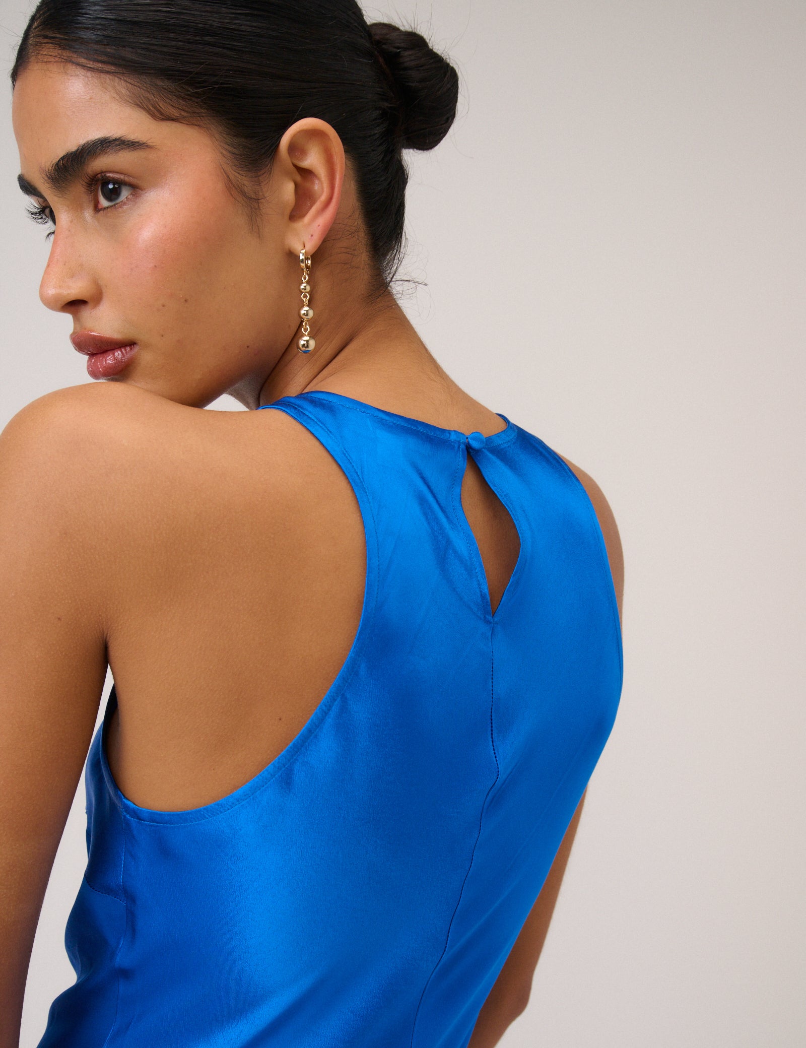 Electric Blue Satin Zahara Maxi Dress Electric Blue Satin Zahara Maxi Dress