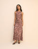 Brown Leopard Print Zahara Maxi Dress