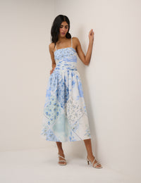 Cream Leather Strappy Kitten Heels