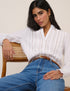 White Lace Trim Blouse