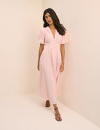 Pink Gingham Starlight Midi Dress
