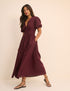 Plum Starlight Midi Dress