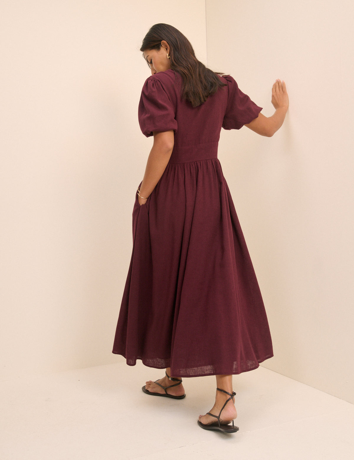 Plum Starlight Midi Dress
