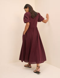 Plum Starlight Midi Dress
