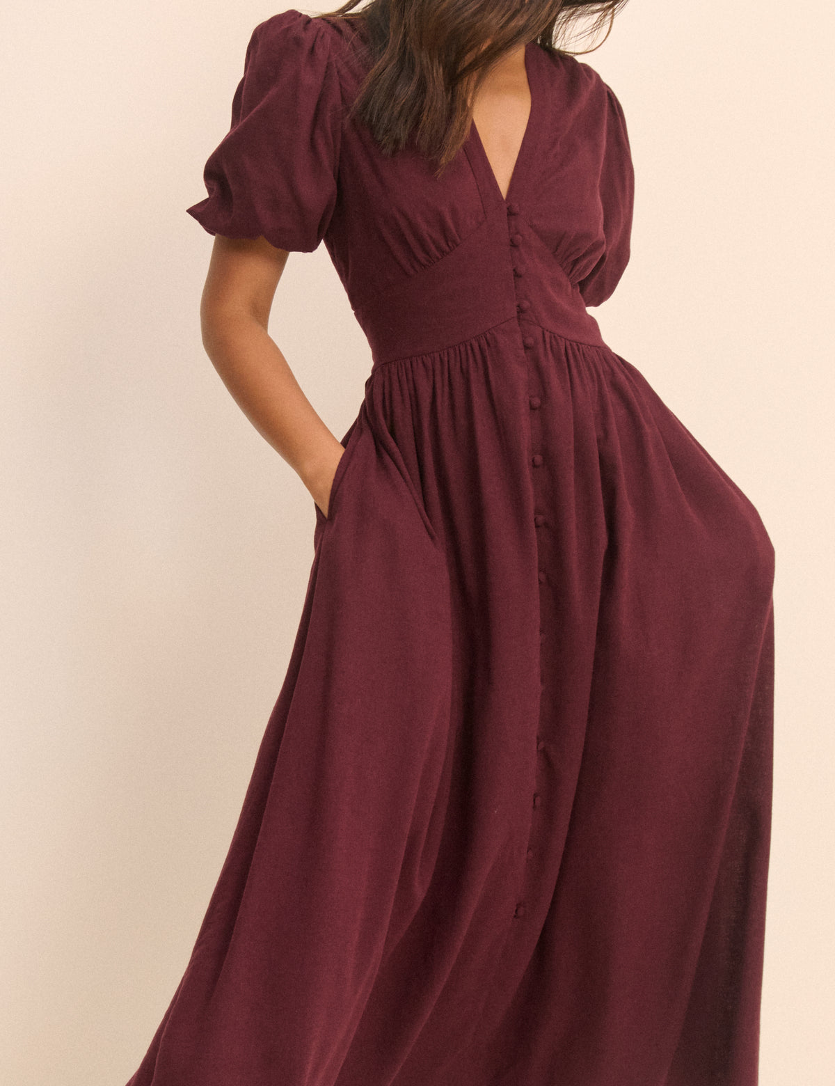 Plum Starlight Midi Dress