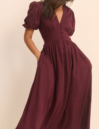 Plum Starlight Midi Dress