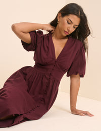 Plum Starlight Midi Dress