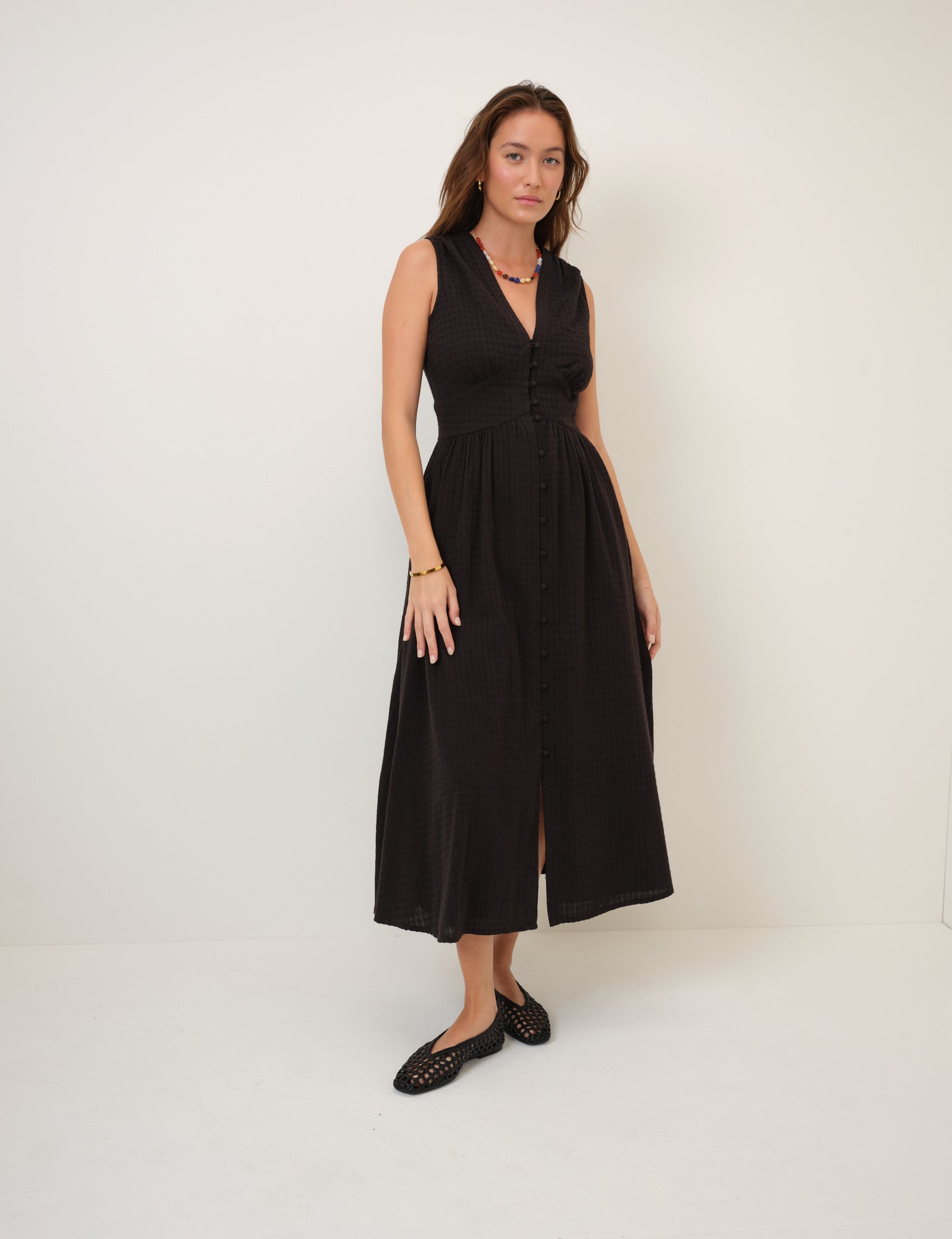 burnt orange sleeveless starlight midi dress Vintage Nobody's Child Starlight Midi Dress Sleeveless Burnt Orange US 0 NWT Vintage A-Line Women's Dress with Pockets
