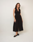 Black Sleeveless Starlight Midi Dress
