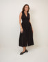Black Sleeveless Starlight Midi Dress