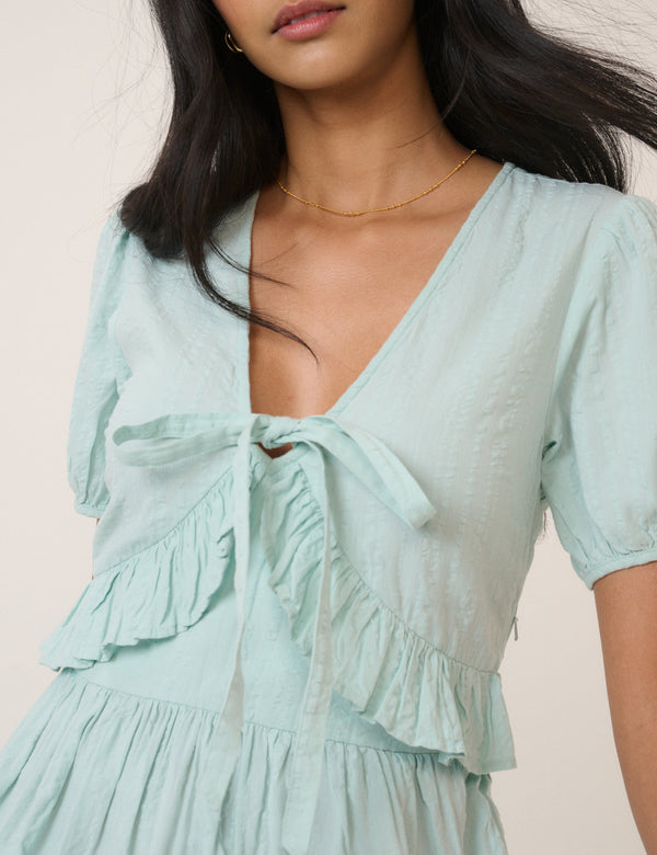 Mint Green Tiered Katie Midi Dress