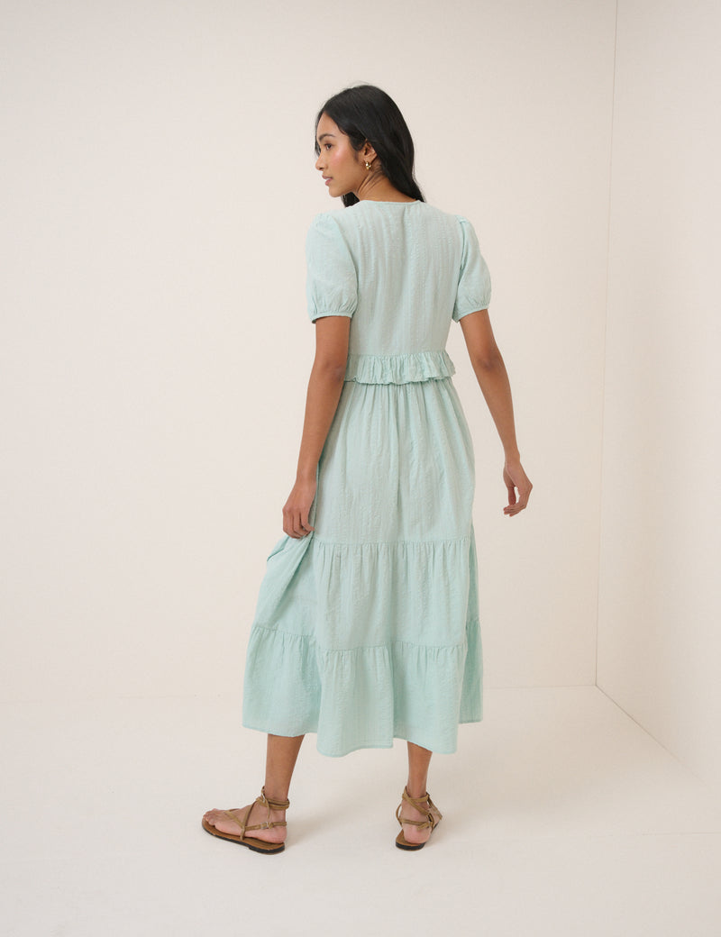 Mint Green Tiered Katie Midi Dress