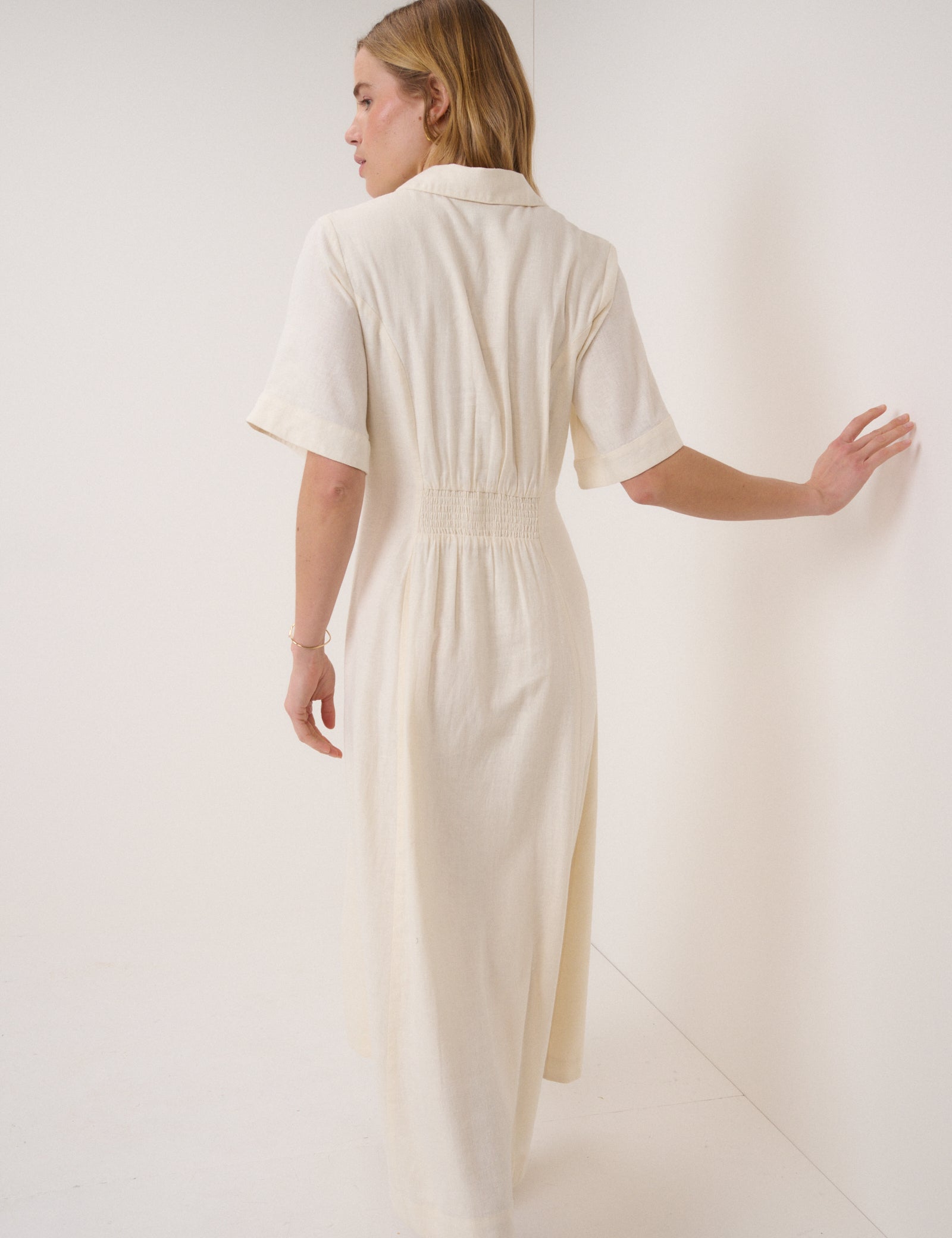 Beige Dillon Shirt Dress