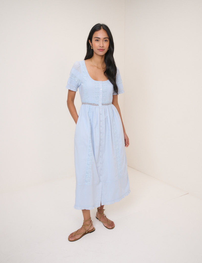 Light Blue Octavia Midi Dress