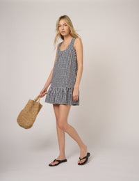 Black And White Gingham Millie Mini Dress