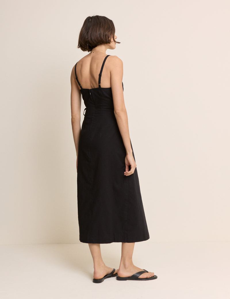 Wrapover Asymmetrical Kourtney Midi Dress