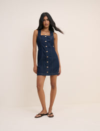Dark Denim Harvey Fitted Mini Dress