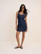 Dark Denim Harvey Fitted Mini Dress
