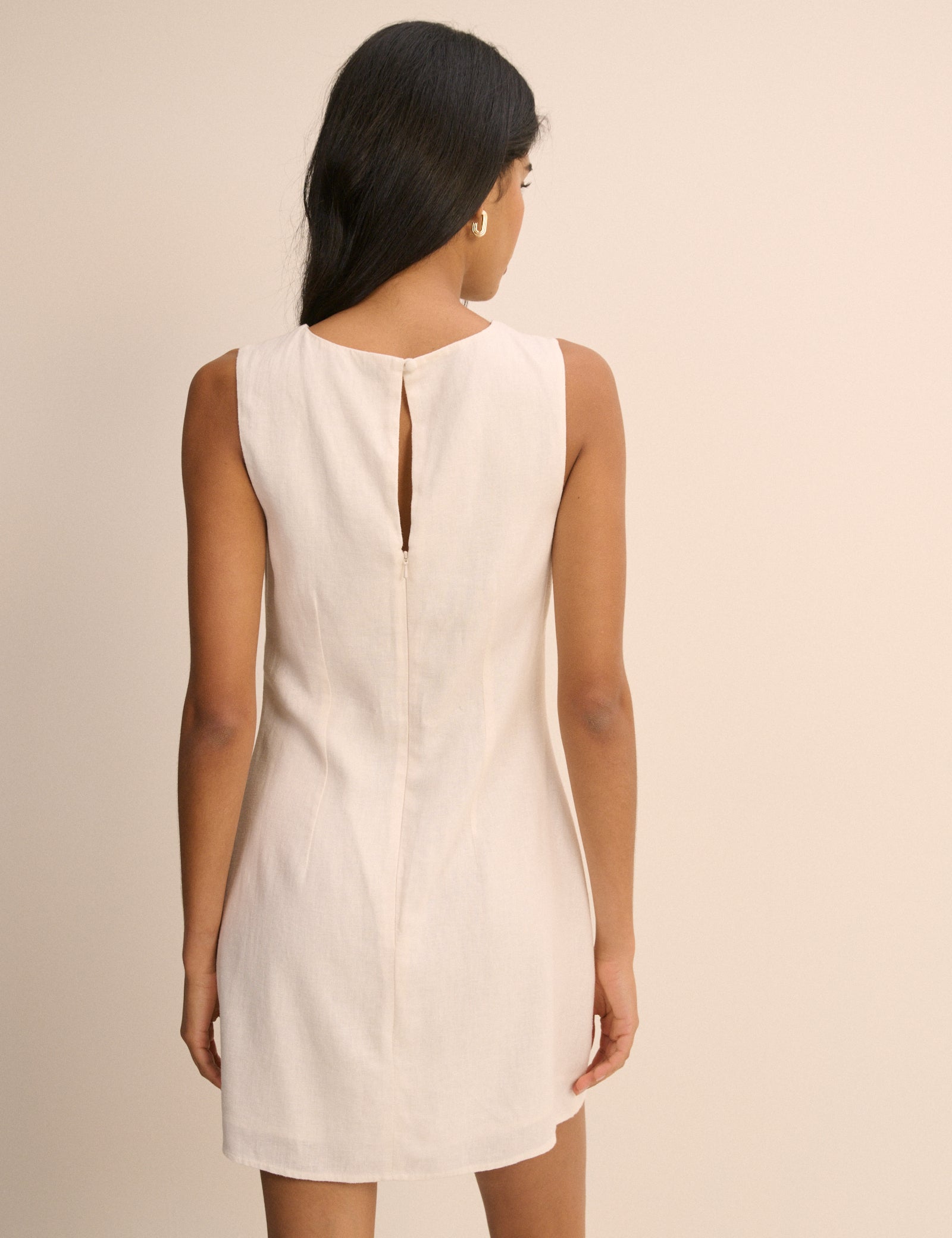 Ivory Sleeveless Vicky Mini Dress