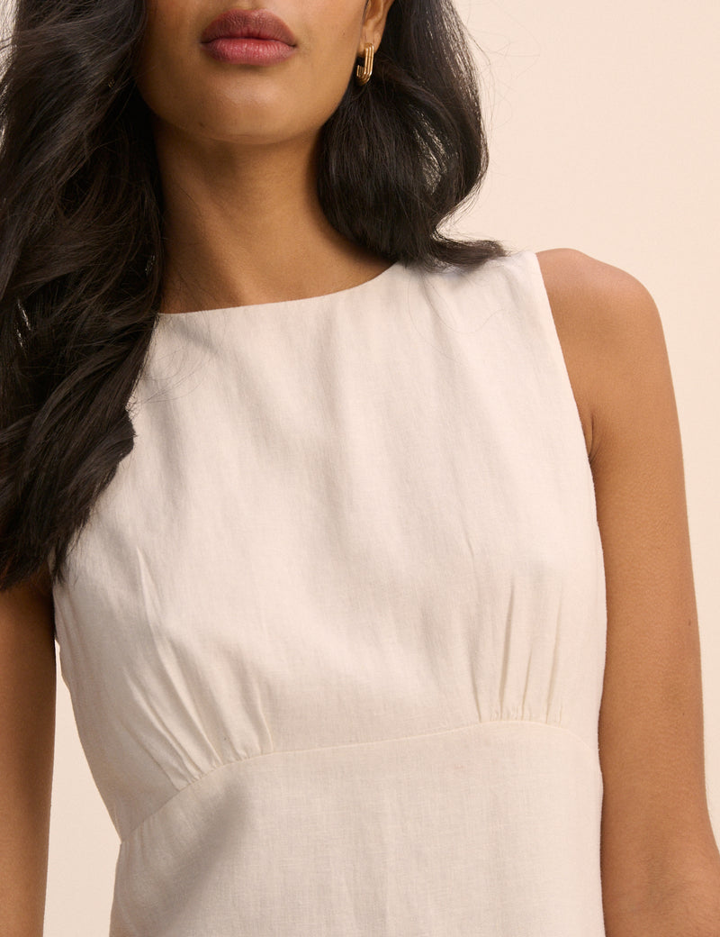 Ivory Sleeveless Vicky Mini Dress