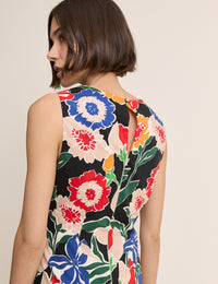 Multi-Coloured Floral Sleeveless Vicky Mini Dress