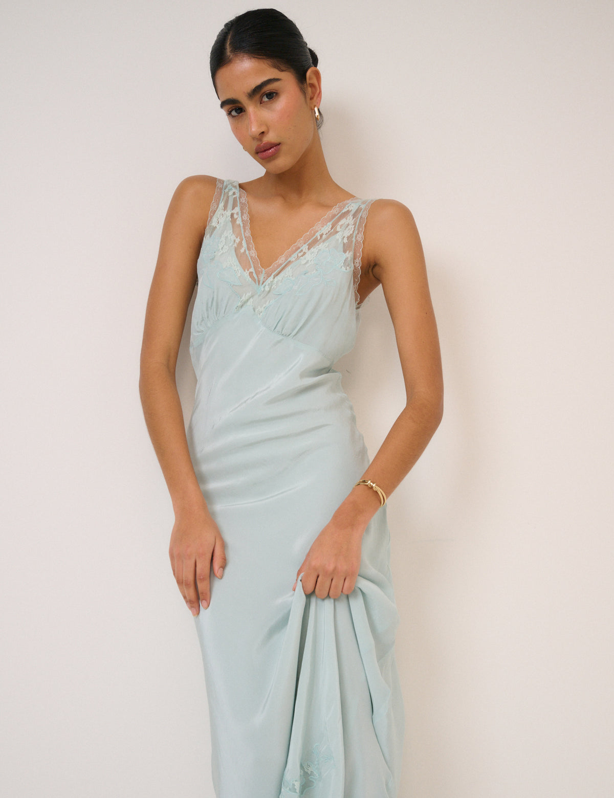 Blue Lace Lenora Maxi Dress
