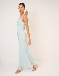 Blue Lace Lenora Midi Dress