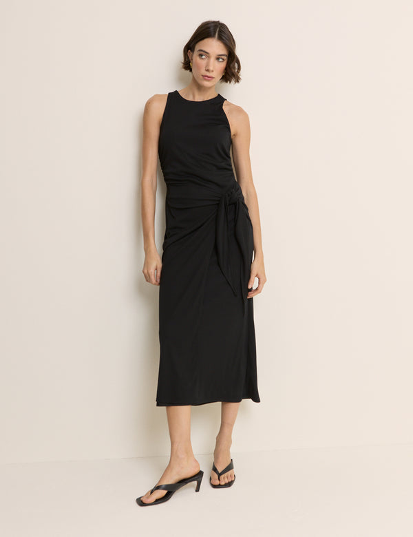 Black Tie Detail Harper Midi Dress