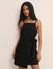 Black Wrap Kourtney Mini Dress