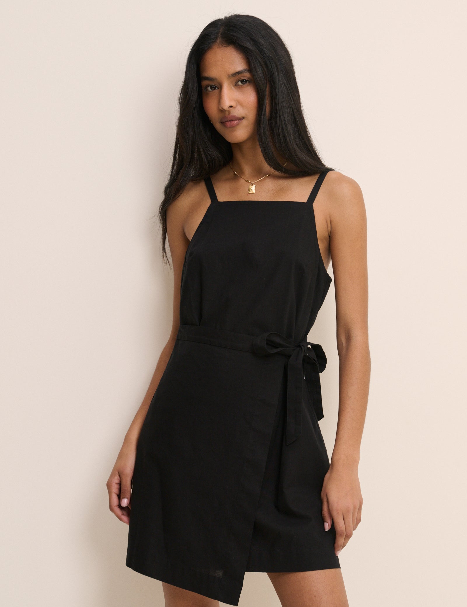 Black Wrap Kourtney Mini Dress