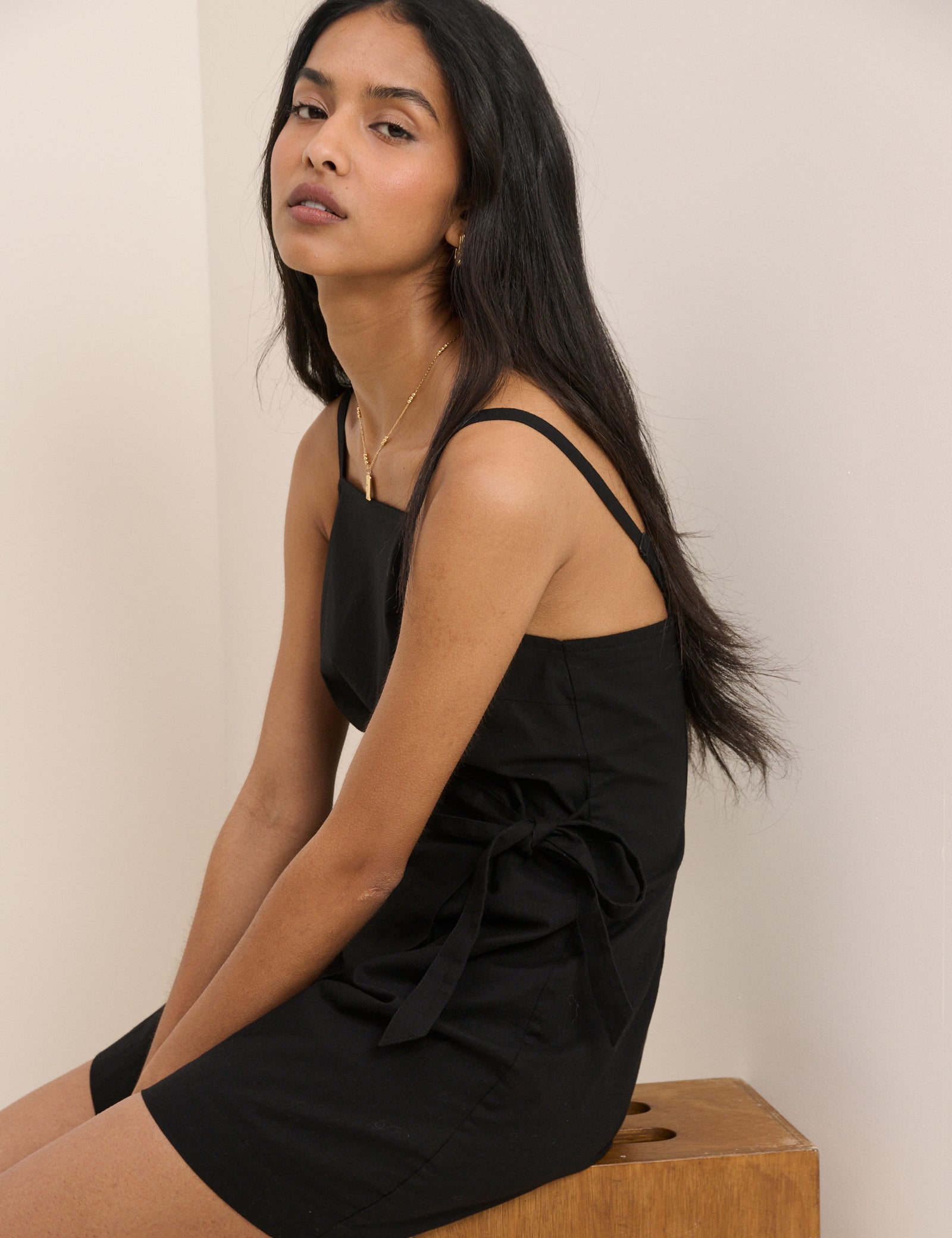 Black Wrap Kourtney Mini Dress