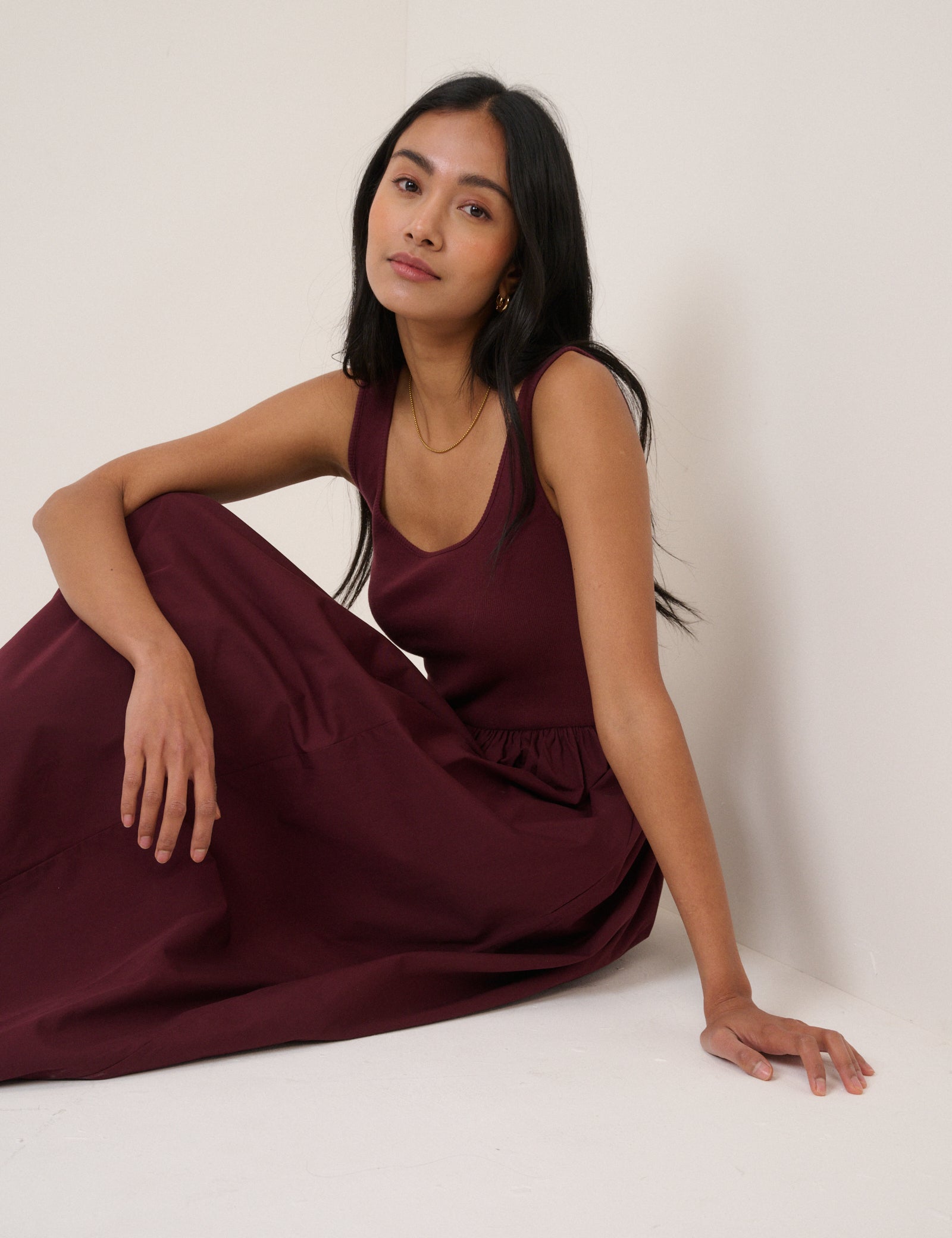 Burgundy Colorado Midi Dress