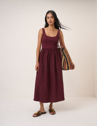 Burgundy Colorado Midi Dress